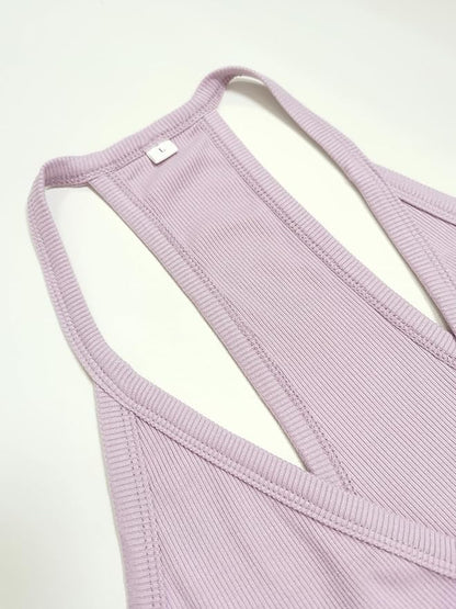 iGENJUN Workout Tops for Women Racerback Basic Tank Summer 2025 Camisole V Neck Slim Fit Ribbed Sleeveless