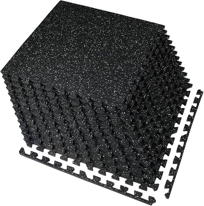 0.56 Inch Thick 48 Sq Ft Gym Flooring 12 Tiles
