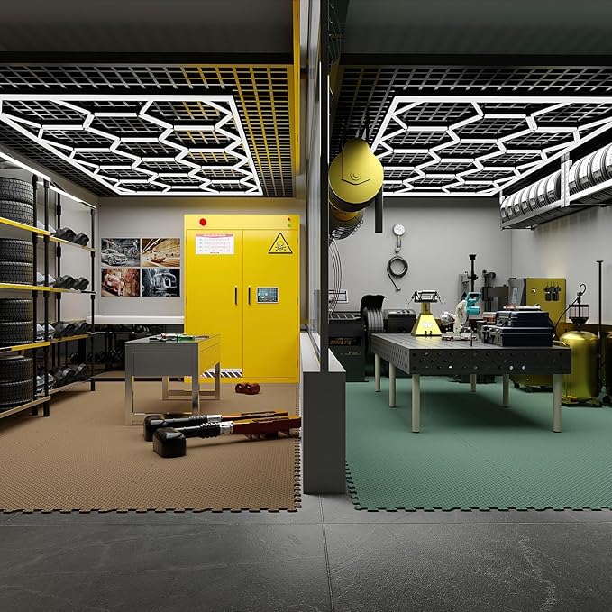 Home Gym Mat, Puzzle Exercise Mat, EVA Interlocking Foam Floor Tiles for Home Workout Equipment and Kids' Play Areas - Blue, 24 in x 24 in x ½ in - (Green, 24 Pack(96 SQ FT))