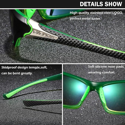 FAGUMA Sports Polarized Sunglasses For Men Cycling Driving Fishing UV400 Protection