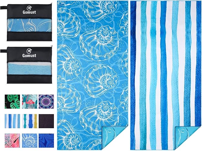 2 Pack Lightweight Thin Beach Towel Oversized 71"x32"
