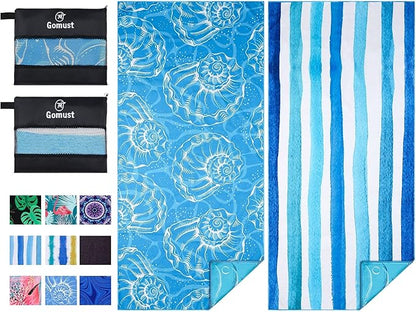 2 Pack Lightweight Thin Beach Towel Oversized 71"x32"