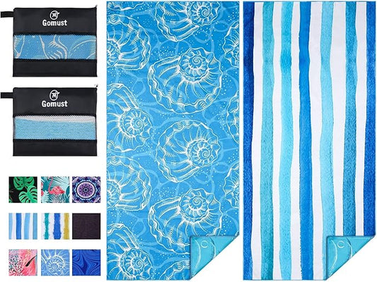 2 Pack Lightweight Thin Beach Towel Oversized 71"x32"