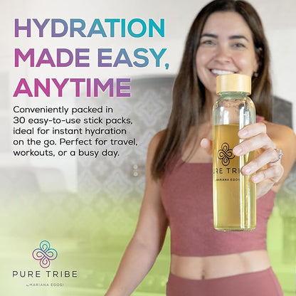 Electrolytes Powder Packets - Sugar Free Hydration Powder Drink Mix Loaded with 6 B Vitamins & Minerals - Energy Drink for Muscle and Mood Support - Coconut Lime Flavor Adrenal Cocktail - 30 Servings