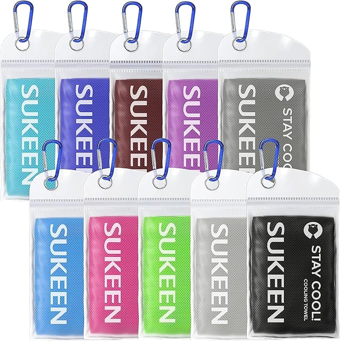 Sukkeen Cooling Towel (40"x12"), Soft Breathable Chilly Microfiber Towel for Yoga, Sports & More Activities