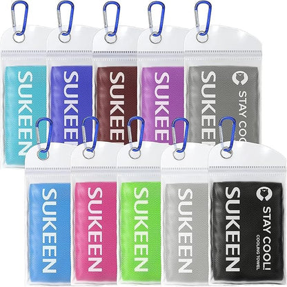 Sukkeen Cooling Towel (40"x12"), Soft Breathable Chilly Microfiber Towel for Yoga, Sports & More Activities