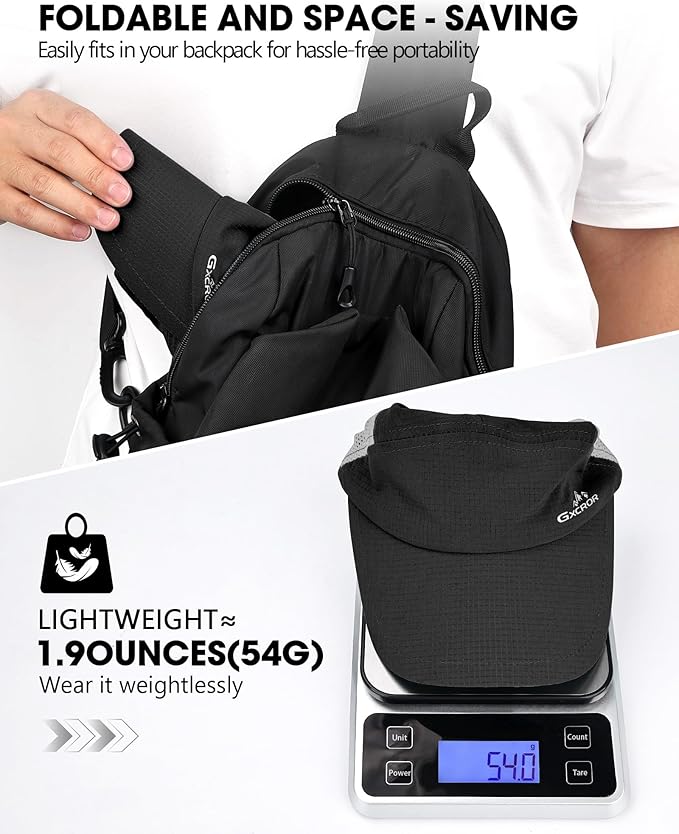 GXCROR Performance Baseball Cap for Men & Women - UPF 50+ Running Hat, Lightweight Quick-Dry Sports Hat for Golf, Hiking, Gym