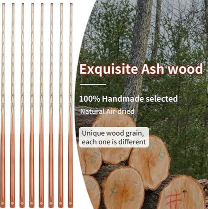 Kmise Pool Cue Sticks, 41"/57??58" Hardwood Pool Cue Set of 4/6/8, 13OZ/20OZ with 13/10 MM Brass Tips, Table Billiard Cue Stick for Bar, Home, Billiard Room