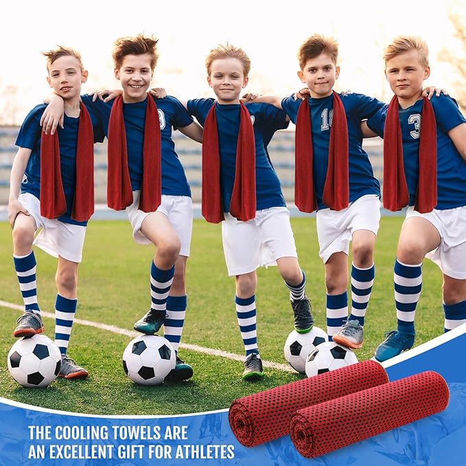 Hosuly 30 Pack Cooling Towels, 40"x12" Ice Breathable Soft Chilly Sweat Rag Microfiber Workout Rags for Gym Cooling Towels for Neck and Face for Yoga Golf Sport Running