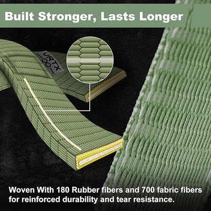 VRTX Stretch Straps for Exercise | Yoga & Pilates Stretching Bands w/ 7 Loops | Resistance Bands for Fitness Workout, Home Gym, Physical Therapy | Soft Cloth, Durable