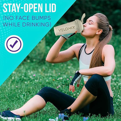 '-6 PACK- 28 oz Protein Shaker Bottle for Protein Mixes - 6x Wire Whisk | Leak Proof Shaker Cups for Protein Shakes | Protein Shaker Bottle Pack | Protein Shake Cup (Earth Tones Collection)