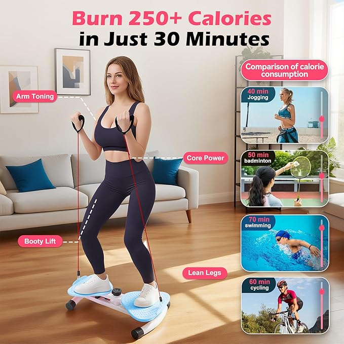 EPHESPORT Waist Twisting Machine, Ab Twister for Home Workout, Twister Board for Exercise, Full Body Slimming & Core Training, Twist Machine for Weight Loss, Compact Home Exercise Equipment