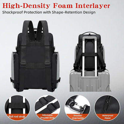 19L Reflective Bike Rack Bag Water Resistant Cycling Pannier Saddle Shoulder Bag with Rain Cover 4-in-1 Versatile Bag Accessories for Travel Commuting Shopping Outdoor Cycling Night-Riding Fitness