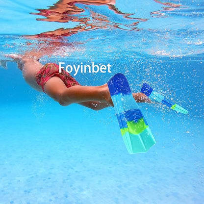 Kids Swim Fins,Short Kids Fins Youth Swimming Flippers for Lap Swimming Training for Children Girls Boys Beginners