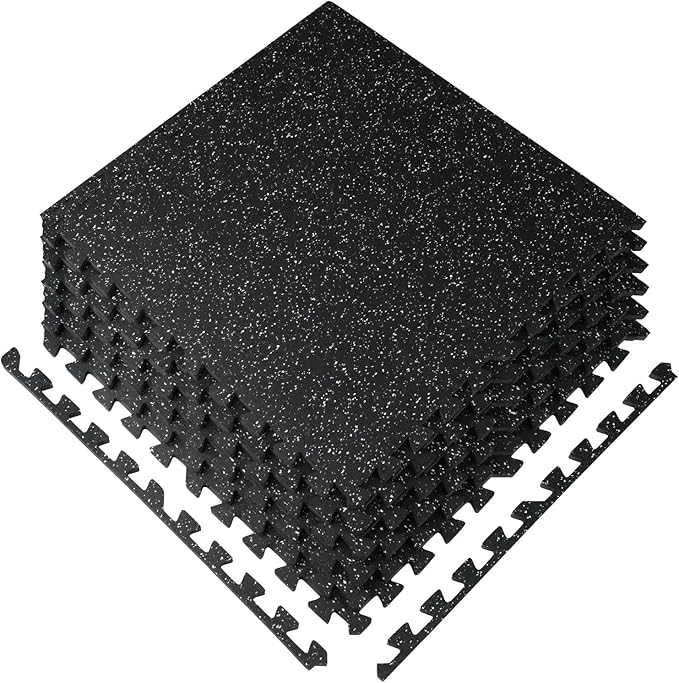 0.56 Inch Thick 24 Sq Ft Gym Flooring 6 Tiles
