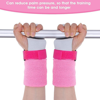 2 Gymnastics Grips Wristbands Sets for Girls Youth Kids
