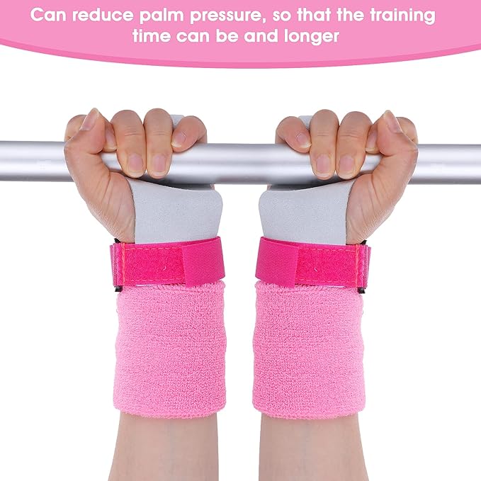 2 Gymnastics Grips Wristbands Sets for Girls Youth Kids