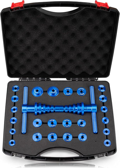 25PCS Bicycle Bearing Press Kit for Wheel Hub, Soft Tail Frame Pivot Point Installation with Bushing Tool