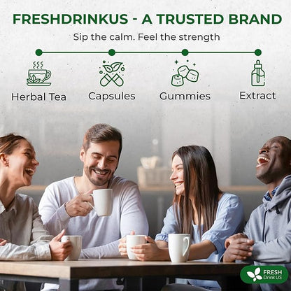 FreshDrinkUS, Oil-Reducing Herbal Tea – 75 Tea Bags | Blend of Winter Melon, Lotus Leaf, Ginger, Hawthorn, Gardenia Fruit, Rose, Cassia Seed & More | Naturally Caffeine-Free | Delicious Hot or Iced