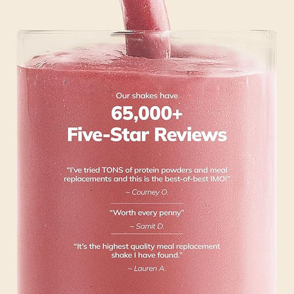 Ka’Chava All-In-One Nutrition Shake Blend, Strawberry, 15 Servings, 85+ Superfoods & Nutrients, Greens Plant-Based Powder Protein Drink, Digestive Enzymes & Probiotics, Vegan Dairy Gluten Free