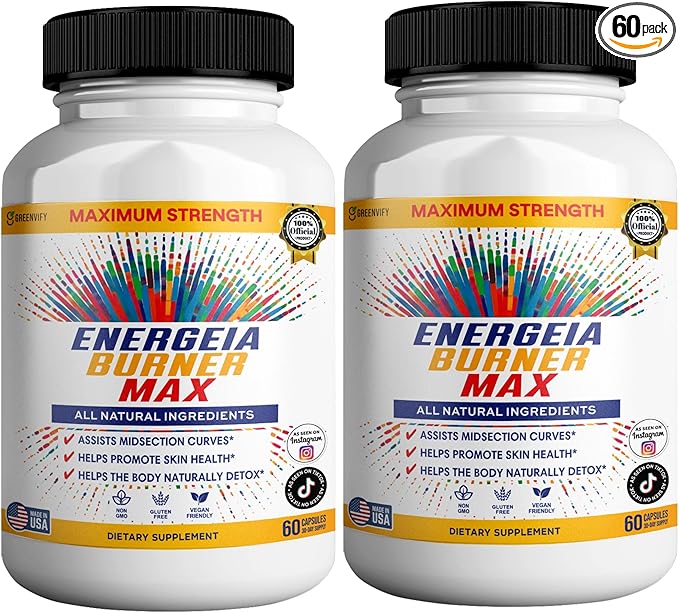 Energeia Burner Max, Natural Supplement, 60 Capsules, All Natural Ingredients, Vegan, Gluten Free (2)