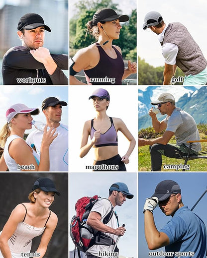 GADIEMKENSD Quick Dry Run Hat Cooling Breathable Mesh