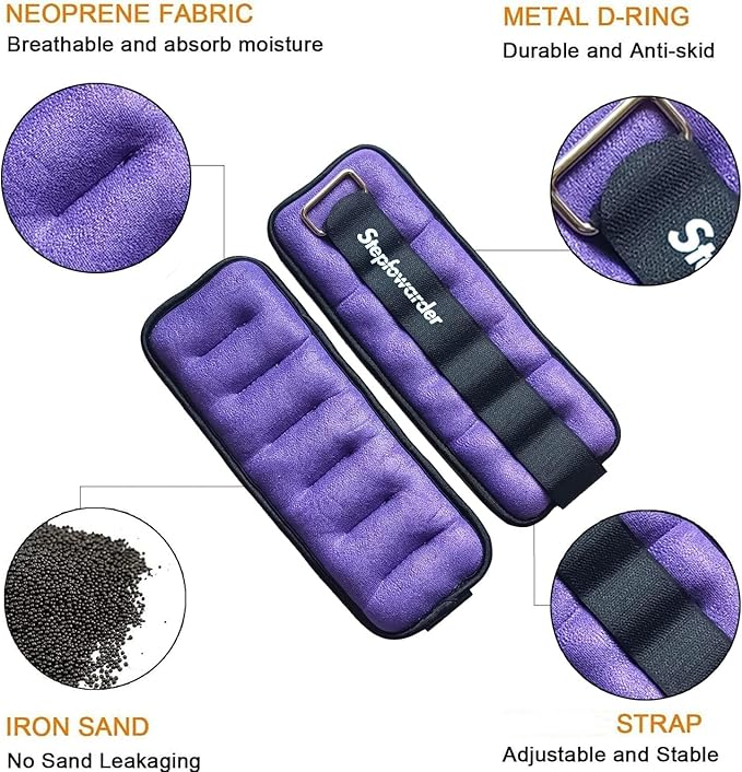 1-4 Lbs Ankle Weights Pair Set with Adjustable