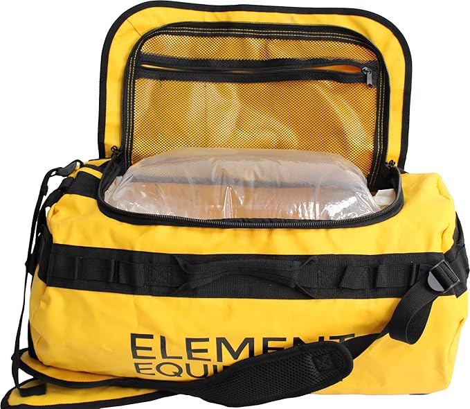 Element Equipment Trailhead Duffel Bag Shoulder Straps Waterproof Yellow Large