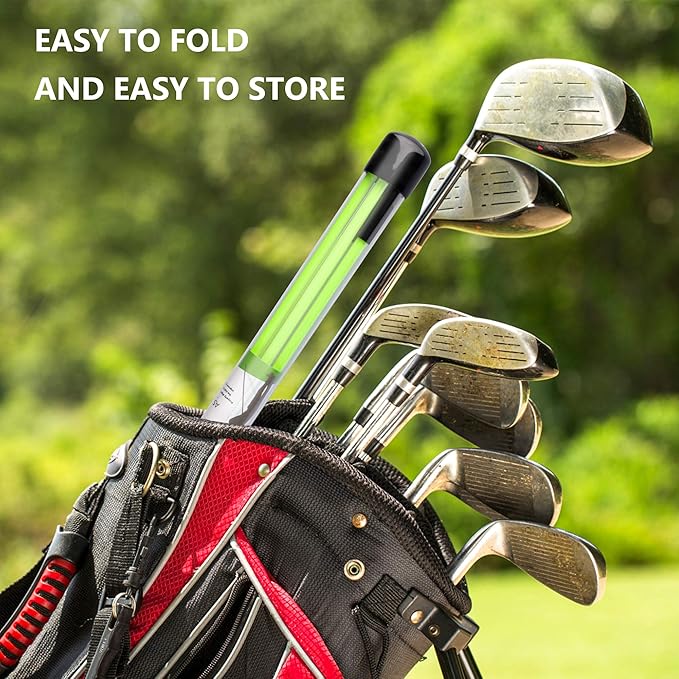 Golf Alignment Sticks - Golf Sticks Alignment Aid Golf Alignment Rods for Aiming, Putting, Full Swing Trainer, Posture Corrector Golf Training aid with Clear Tube Case