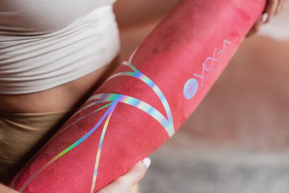 YOGA DESIGN LAB | The Combo Yoga Mat | 2-in-1 Mat+Towel | Eco Luxury | Ideal for Hot Yoga, Power, Bikram, Ashtanga, Sweat | Studio Quality | Includes Carrying Strap!