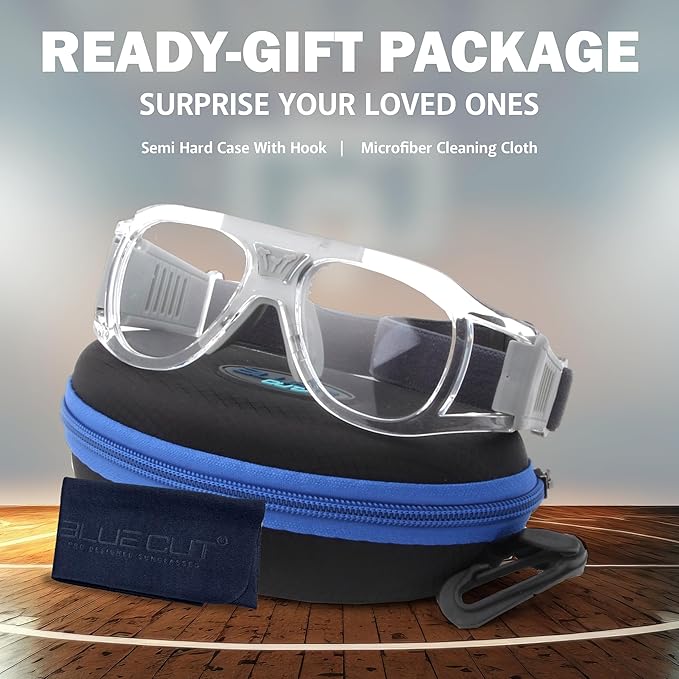 BLUE CUT Safety Outdoor Sports Goggles Unisex Anti Fog Ideal For Basketball Racquetball