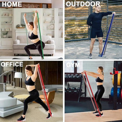 Fabric Resistance Bands for Working Out, 3 and 4 Levels Booty Bands Long Resistance Bands for Women and Men | Elastic Bands for Exercise Bands Resistance Workout Bands Resistance