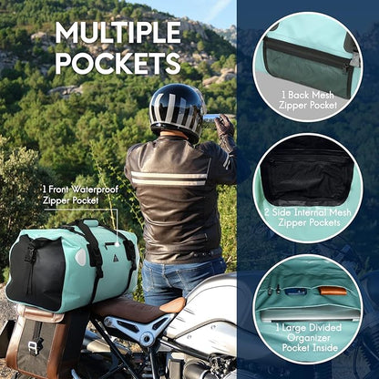 Haimont Waterproof Duffel Bag Roll-top Dry Duffel Bag with Quick-fixed Straps for Motorcycling, Rafting, Boating, SUP, Kayaking, Travel, 50L/70L