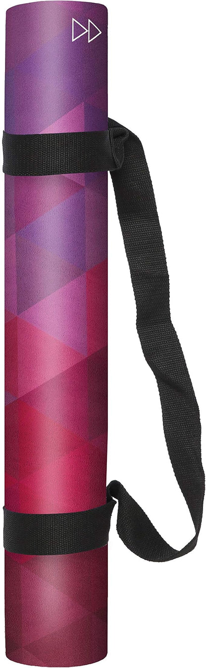 YOGA DESIGN LAB | The Combo Yoga Mat | 2-in-1 Mat+Towel | Eco Luxury | Ideal for Hot Yoga, Power, Bikram, Ashtanga, Sweat | Studio Quality | Includes Carrying Strap!