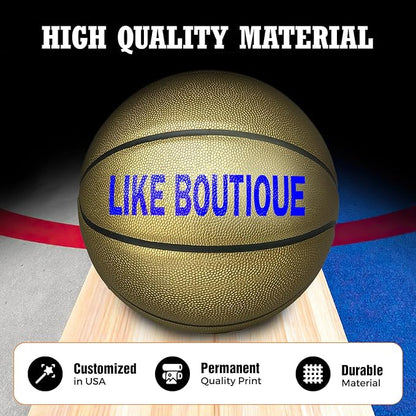 HAMMET Personalized Basketball – Customized Basketball with Your Name or Text – Multiple Colors, Fonts & Designs Available – Durable for Indoor and Outdoor - Ideal Gift for Son, Daughter, Boy or Girl