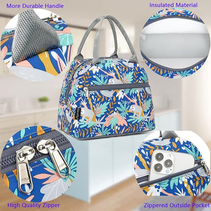 FlowFly Insulated Lunch Cooler Bag - Tote Bag Organizer for Women/Men, Sloth