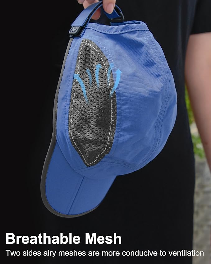 GADIEMKENSD Mens Folding Outdoor Hat Long Brim UPF 50+ Sun Protection