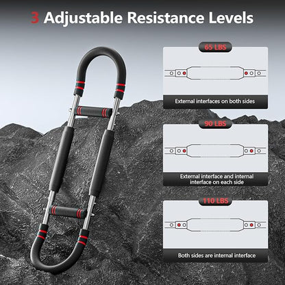 2025 New Twister Arm Trainer - Adjustable Chest Workout Equipment for Men, Professional Arm and Chest Muscle Trainer, Portable Upper Body Workout Machine for Shoulder Forearms Strength Training