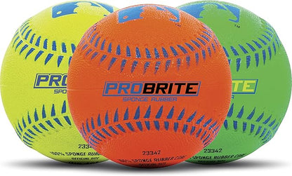 Franklin Sports - Pro Brite - Neon Rubber Teeball - MLB - Youth Tball - Baseball + Softball - Indoor & Outdoor Use