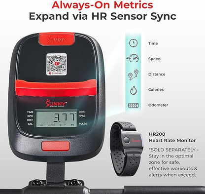 Sunny Health & Fitness ACTIVE Series Smart Exercise Bike with SunnyFit App Connection