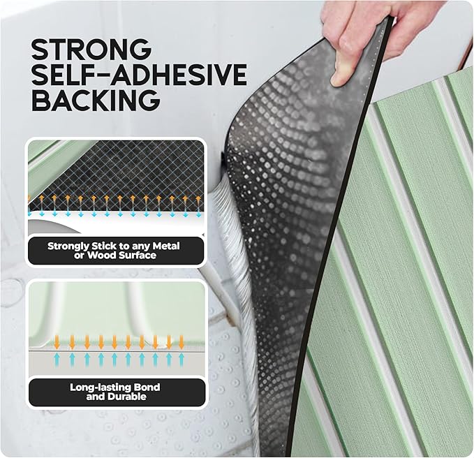 FOCEAN Boat Flooring EVA Foam Boat Decking Faux Teak Marine Flooring Boat Mat Boat Carpet Sheet for Motorboat RV Yacht Kayak Surfboard, 94.5"x 47.2"/35.4"/23.6"/15.7"