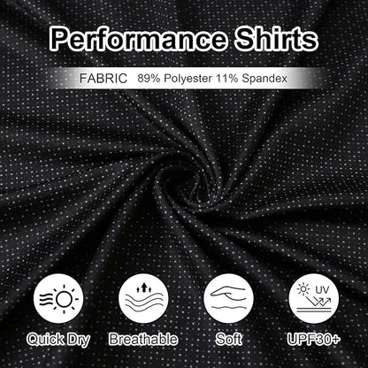 Golf Shirts for Men - Moisture Wicking Short Sleeve Performance Sport Casual Striped Collared Mens Polo Shirt