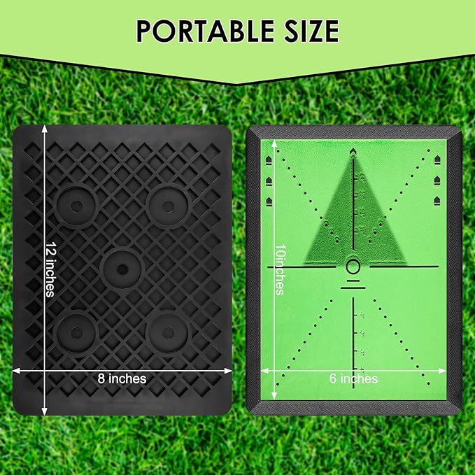 Golf Hitting Mat with Swing Path Tracer – Durable Golf Practice Mat for Indoor/Outdoor Use, Driving & Chipping Training – Golf Training Aid and Gift for Men & Women