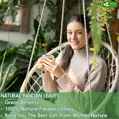 FreshDrinkUS, Premium 2oz Natural Pandan Leaves Dried, 100% Pure Dried Pandan Leaves, Pandan Leaf Tea, No Additives, No Caffeine, Vegan (2 oz Dried Leaves)
