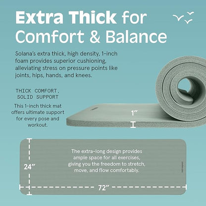 Retrospec Solana 1 inch Yoga Mat