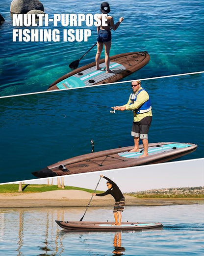 Highpi Inflatable Stand Up Paddle Board for Youth and Adults – Wide Sup with Premium Accessories, Blow Up Paddleboard for Surfing, Fishing, Yoga & More