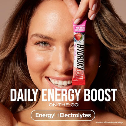 Hydroxycut Drink Mix, Wildberry Blast - 21 Travel-Size Packets, Pack of 2 - Zero Calories, Zero Sugar - Boost Metabolism, Burn Calories, Increase Energy - for Women & Men