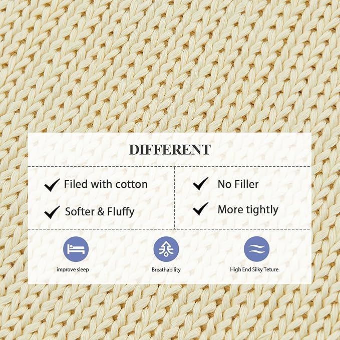 L'AGRATY Knitted Weighted Blanket - 60"x80" 20lbs Cooling Chunky Knit Heavy Blanket for Adults Braided Crochet Throw Thick Cable Yarn Knit Decorative No Beads Evenly Weighted Machine Washable