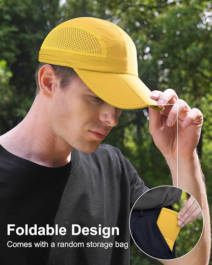 GADIEMKENSD Mens Folding Outdoor Hat Long Brim UPF 50+ Sun Protection