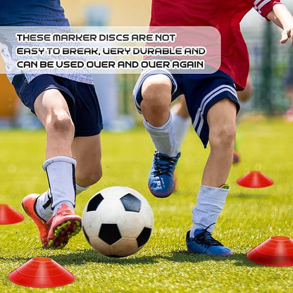 100 Pcs Soccer Training Cones Kit Field Pro